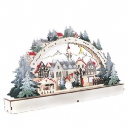 Wooden LED Christmas Village Luminary Decor Piece